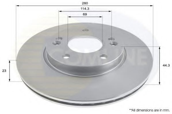 Disc frana KIA CEED SW (JD) (2012 - 2016) COMLINE ADC2416V piesa NOUA