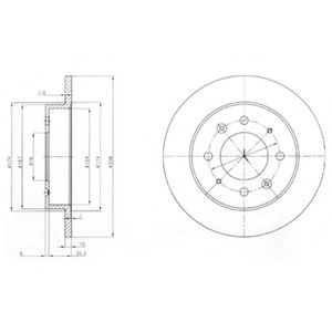 Disc frana KIA CERATO (LD) (2004 - 2016) DELPHI BG4017 piesa NOUA