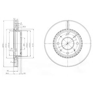 Disc frana KIA CERATO limuzina (LD) (2004 - 2016) DELPHI BG4016 piesa NOUA
