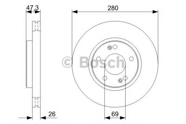 Disc frana KIA MAGENTIS (MG) (2005 - 2016) BOSCH 0 986 479 368 piesa NOUA