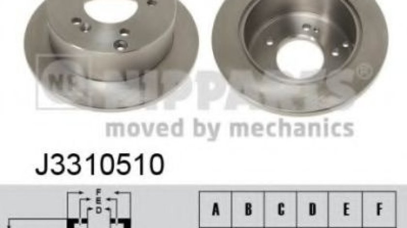 Disc frana KIA MAGENTIS (MG) (2005 - 2016) NIPPARTS J3310510 piesa NOUA