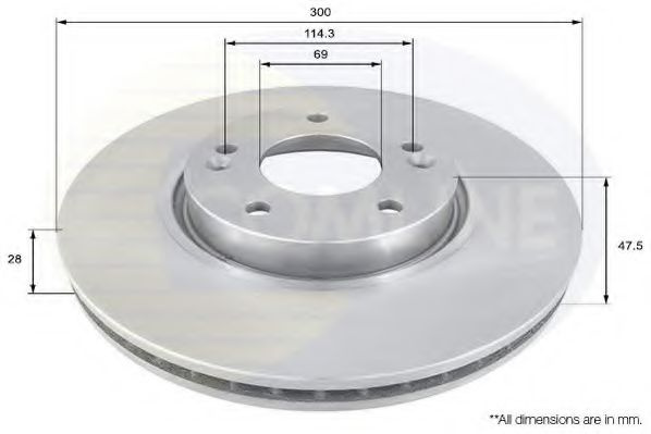 Disc frana KIA OPTIMA (2010 - 2015) COMLINE ADC1092V piesa NOUA