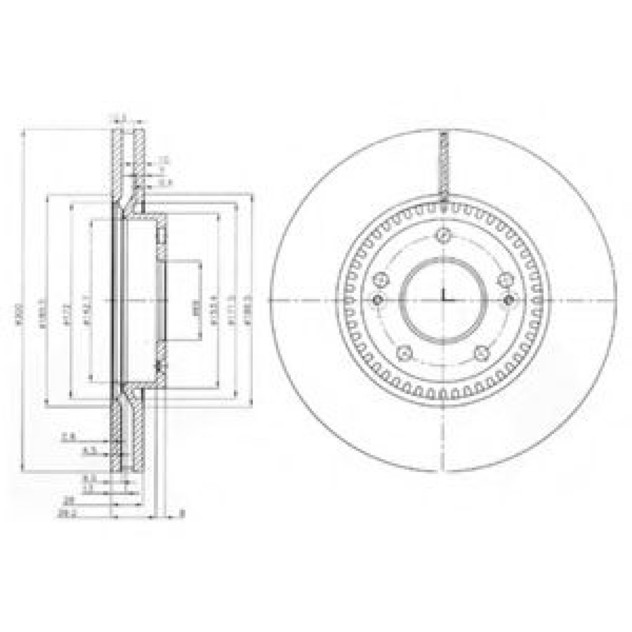Disc frana KIA OPTIMA (2010 - 2015) DELPHI BG4011 piesa NOUA