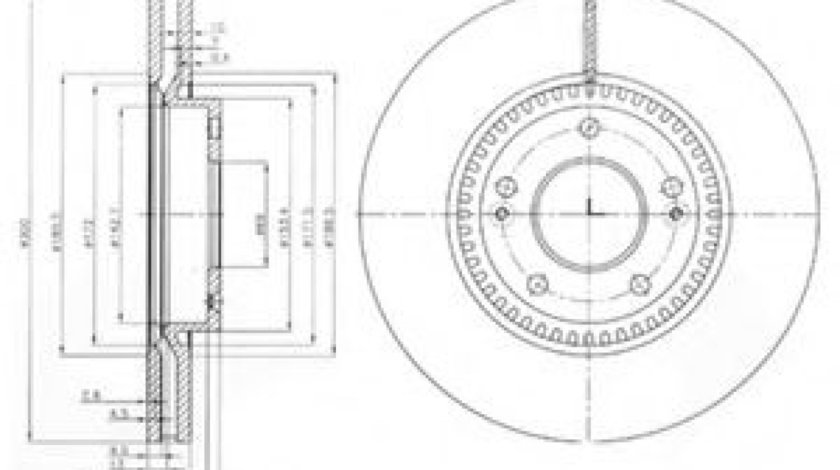 Disc frana KIA OPTIMA (2010 - 2015) DELPHI BG4011 piesa NOUA