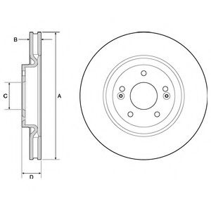 Disc frana KIA OPTIMA (2010 - 2015) DELPHI BG4683C piesa NOUA