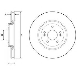Disc frana KIA OPTIMA (2010 - 2015) DELPHI BG4683C piesa NOUA