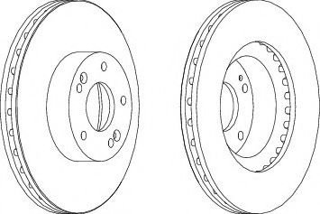 Disc frana KIA OPTIMA (2010 - 2015) FERODO DDF1630 piesa NOUA