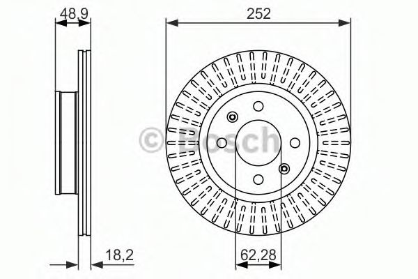 Disc frana KIA PICANTO (TA) (2011 - 2016) BOSCH 0 986 479 770 piesa NOUA