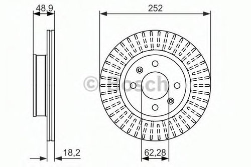 Disc frana KIA PICANTO (TA) (2011 - 2016) BOSCH 0 986 479 770 piesa NOUA