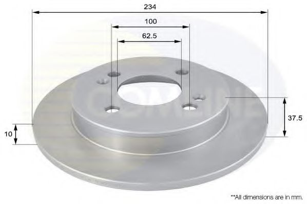Disc frana KIA PICANTO (TA) (2011 - 2016) COMLINE ADC1056 piesa NOUA