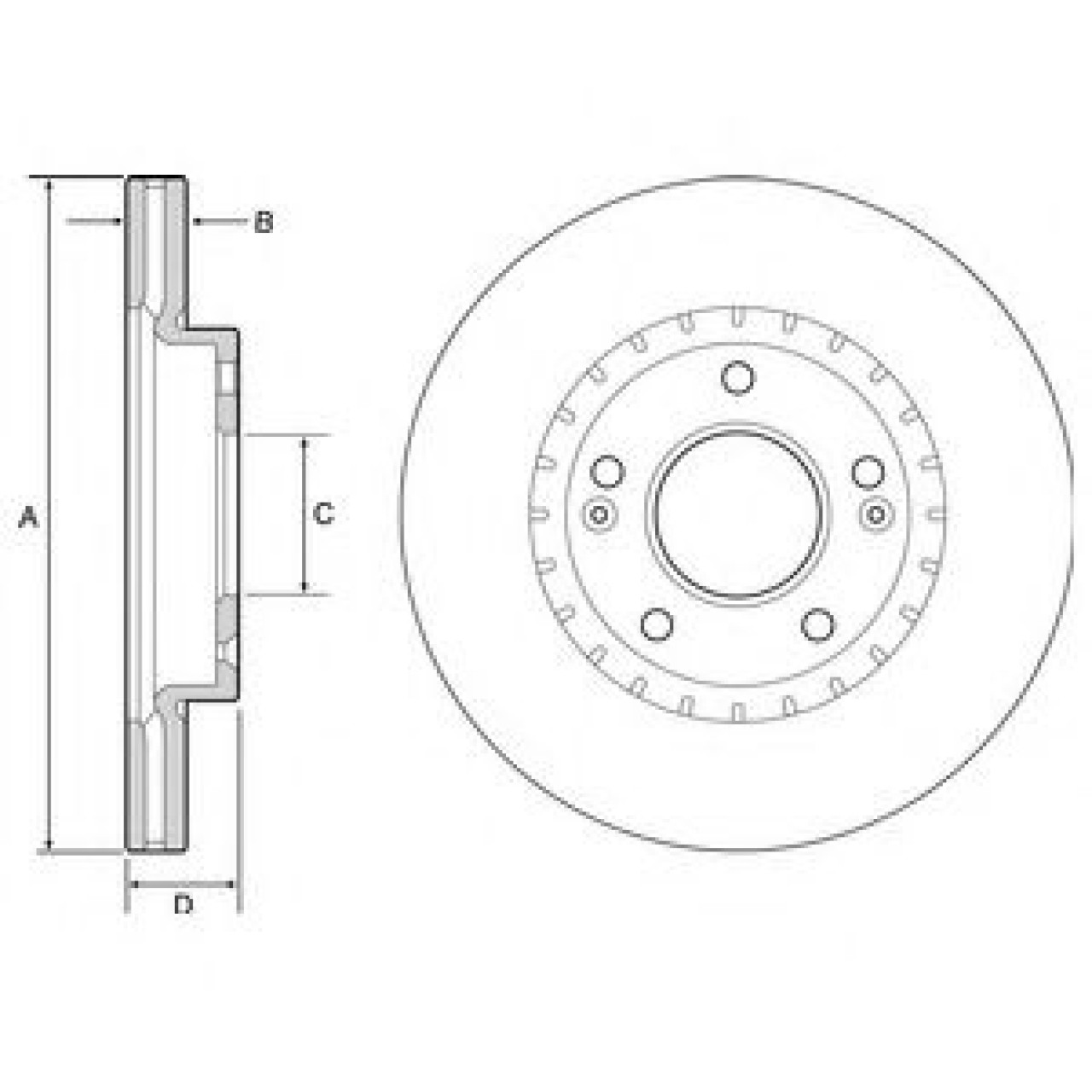 Disc frana KIA PRO CEED (JD) (2013 - 2016) DELPHI BG4565C piesa NOUA
