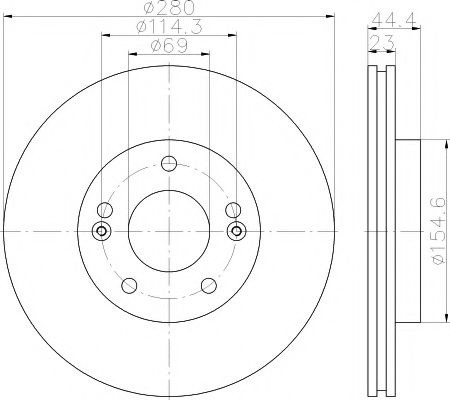 Disc frana KIA PRO CEED (JD) (2013 - 2016) TEXTAR 92243103 piesa NOUA