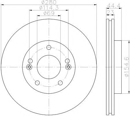 Disc frana KIA PRO CEED (JD) (2013 - 2016) TEXTAR 92243103 piesa NOUA