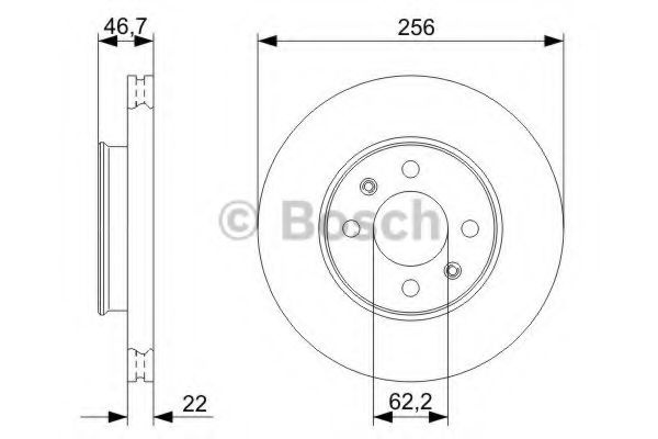 Disc frana KIA RIO II (JB) (2005 - 2016) BOSCH 0 986 479 367 piesa NOUA