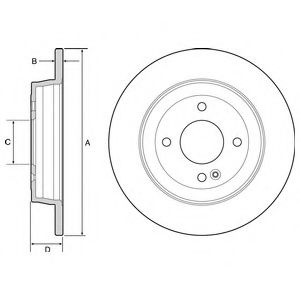 Disc frana KIA RIO III (UB) (2011 - 2016) DELPHI BG4564 piesa NOUA