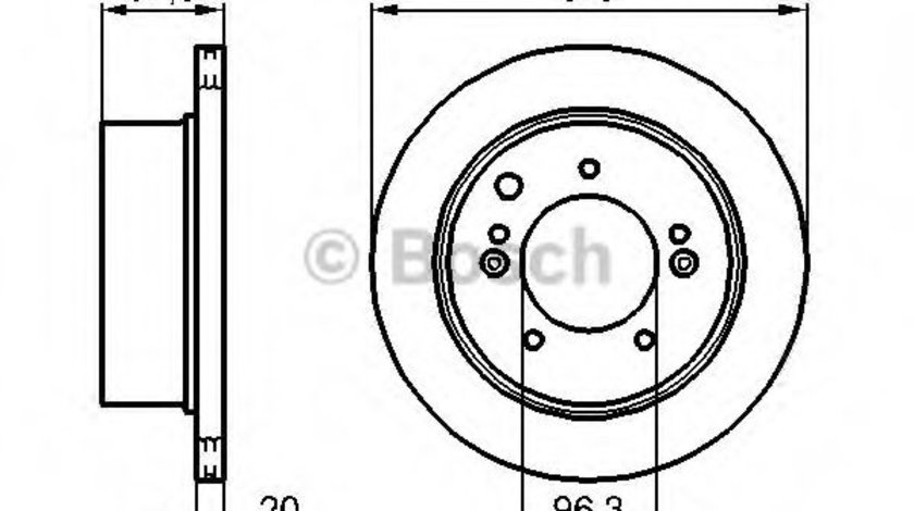 Disc frana KIA SORENTO I (JC) (2002 - 2009) BOSCH 0 986 479 232 piesa NOUA