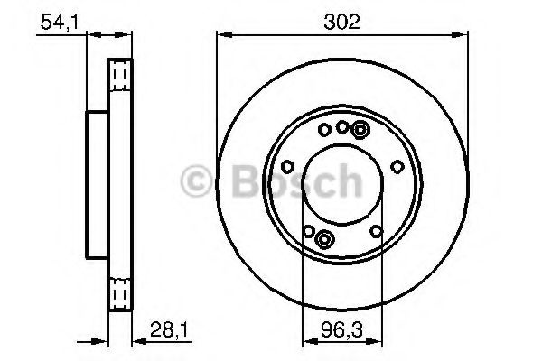 Disc frana KIA SORENTO I (JC) (2002 - 2009) BOSCH 0 986 479 230 piesa NOUA