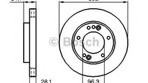 Disc frana KIA SORENTO I (JC) (2002 - 2009) BOSCH ...