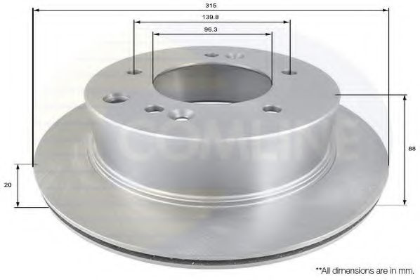 Disc frana KIA SORENTO I (JC) (2002 - 2009) COMLINE ADC1088V piesa NOUA