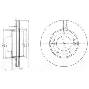 Disc frana KIA SORENTO I (JC) (2002 - 2009) DELPHI BG3858 piesa NOUA