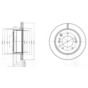 Disc frana KIA SORENTO I (JC) (2002 - 2009) DELPHI BG3859 piesa NOUA