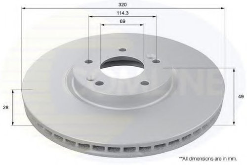 Disc frana KIA SORENTO II (XM) (2009 - 2015) COMLINE ADC1096V piesa NOUA