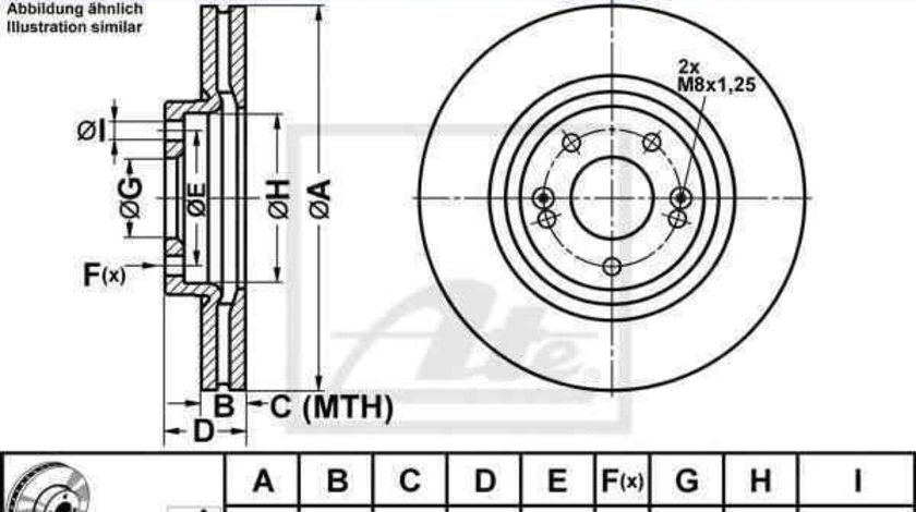 Disc frana KIA SORENTO II (XM) ATE 24.0128-0248.1