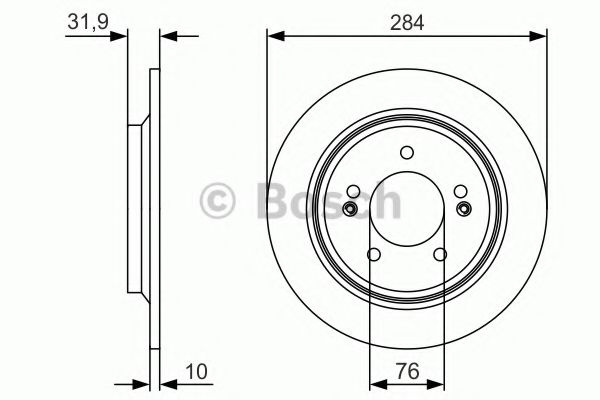 Disc frana KIA SOUL II (PS) (2014 - 2016) BOSCH 0 986 479 V09 piesa NOUA