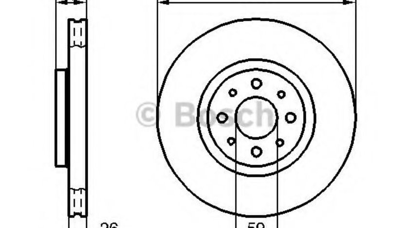 Disc frana LANCIA DELTA III (844) (2008 - 2014) BOSCH 0 986 479 B52 piesa NOUA