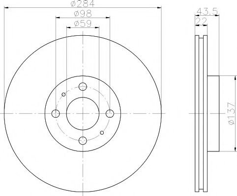 Disc frana LANCIA DELTA III (844) (2008 - 2014) TEXTAR 92053503 piesa NOUA