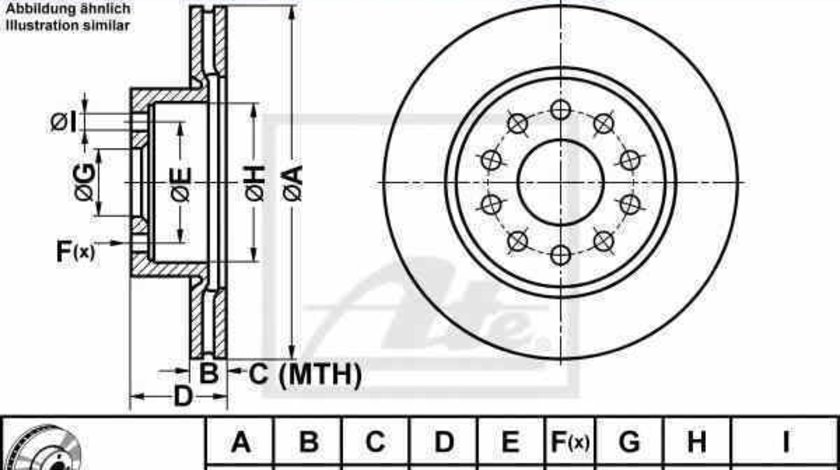 Disc frana LANCIA KAPPA cupe 838 ATE 24.0122-0191.1