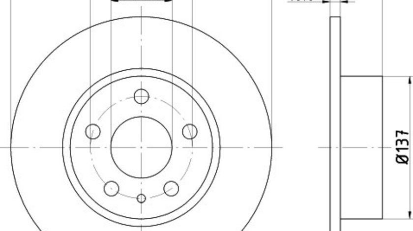 Disc frana LANCIA LYBRA (839AX) (1999 - 2005) KRIEGER 0950004236 piesa NOUA