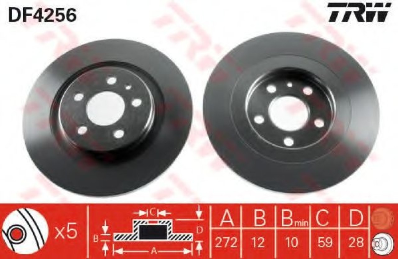 Disc frana LANCIA PHEDRA (179) (2002 - 2010) TRW DF4256 piesa NOUA