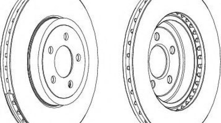 Disc frana LANCIA THEMA (LX) (2011 - 2016) FERODO DDF1765-1 piesa NOUA