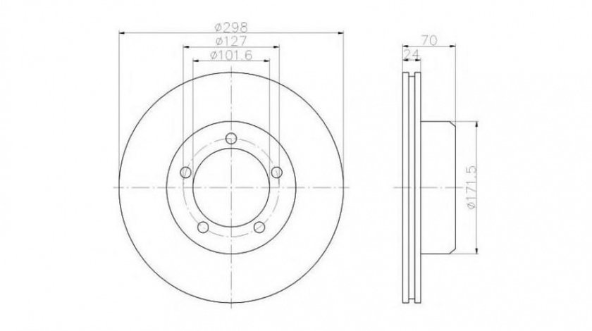 Disc frana Land Rover DEFENDER pick-up (LD_) 1995-2016 #2 09548810