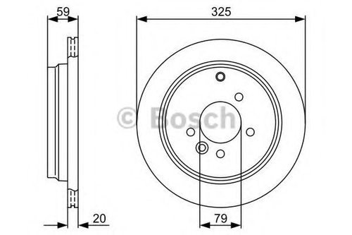 Disc frana LAND ROVER DISCOVERY III (LA, TAA) (2004 - 2009) BOSCH 0 986 479 375 piesa NOUA