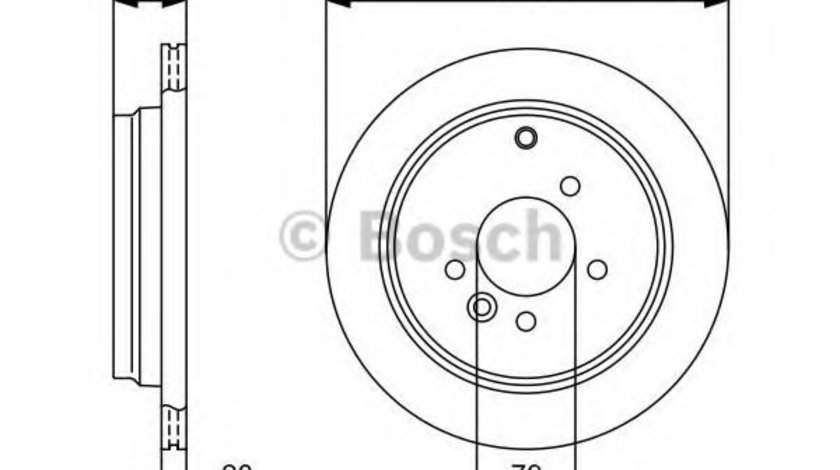 Disc frana LAND ROVER DISCOVERY III (LA, TAA) (2004 - 2009) BOSCH 0 986 479 375 piesa NOUA