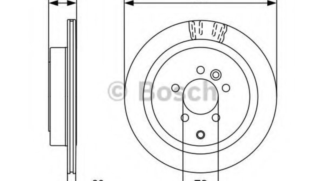 Disc frana LAND ROVER DISCOVERY III (LA, TAA) (2004 - 2009) BOSCH 0 986 479 492 piesa NOUA