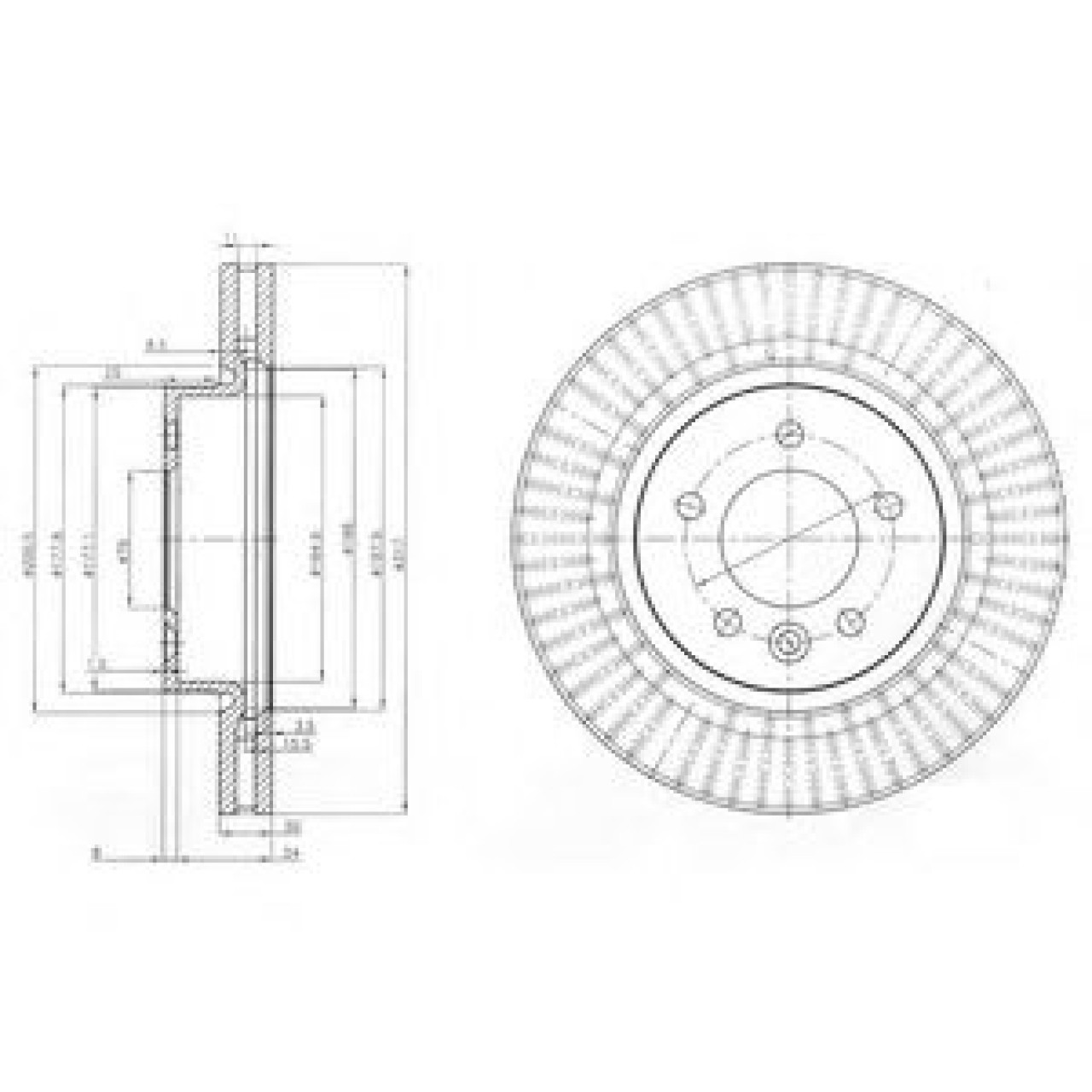 Disc frana LAND ROVER DISCOVERY IV (LA) (2009 - 2016) DELPHI BG9006C piesa NOUA