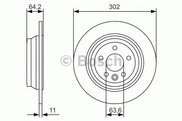 Disc frana LAND ROVER FREELANDER 2 (LF, FA) (2006 - 2014) BOSCH 0 986 479 B19 piesa NOUA