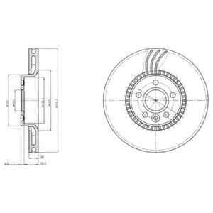 Disc frana LAND ROVER FREELANDER 2 (LF, FA) (2006 - 2014) DELPHI BG4123 piesa NOUA