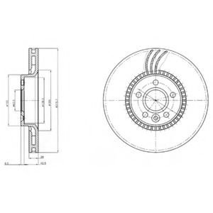 Disc frana LAND ROVER FREELANDER 2 (LF, FA) (2006 - 2014) DELPHI BG4123 piesa NOUA