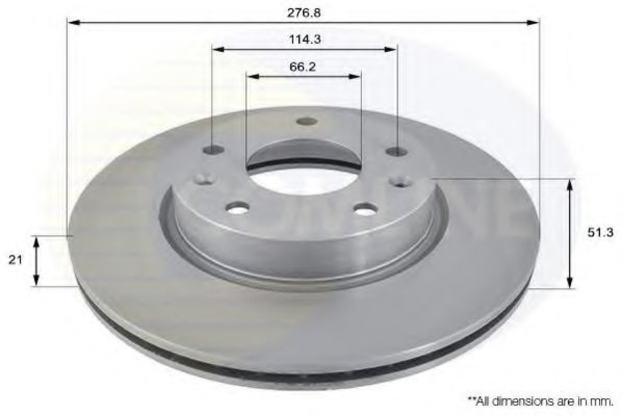 Disc frana LAND ROVER FREELANDER (LN) (1998 - 2006) COMLINE ADC1309V piesa NOUA
