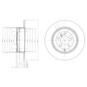 Disc frana LAND ROVER RANGE ROVER III (LM) (2002 - 2012) DELPHI BG4066 piesa NOUA