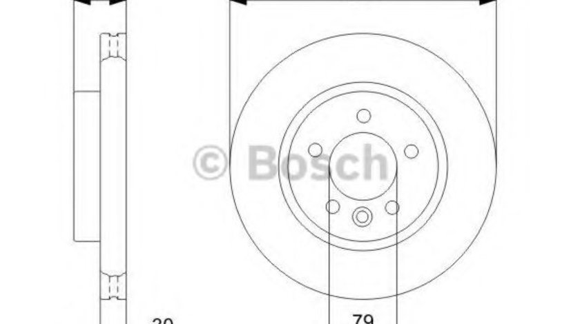 Disc frana LAND ROVER RANGE ROVER SPORT (LS) (2005 - 2013) BOSCH 0 986 479 287 piesa NOUA