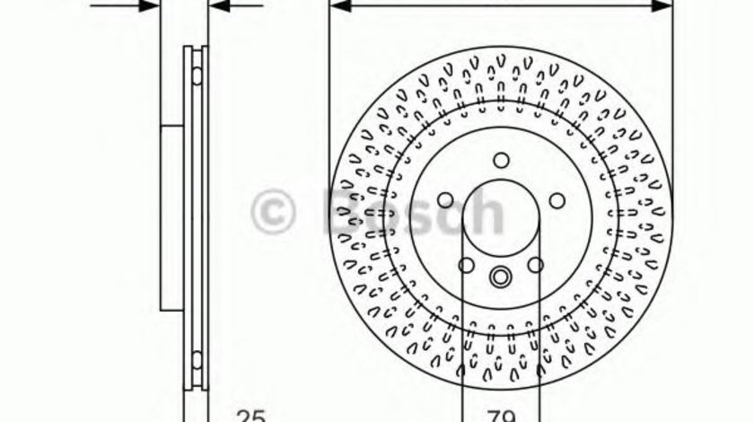 Disc frana LAND ROVER RANGE ROVER SPORT (LW) (2013 - 2016) BOSCH 0 986 479 D31 piesa NOUA