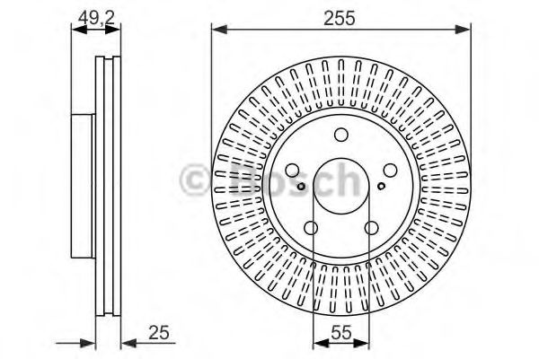 Disc frana LEXUS CT (ZWA1) (2010 - 2016) BOSCH 0 986 479 663 piesa NOUA