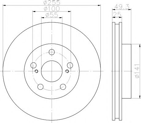 Disc frana LEXUS CT (ZWA1) (2010 - 2016) TEXTAR 92225003 piesa NOUA