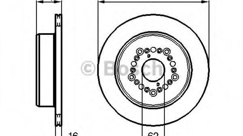 Disc frana LEXUS GS (JZS147) (1993 - 1997) BOSCH 0 986 479 023 piesa NOUA