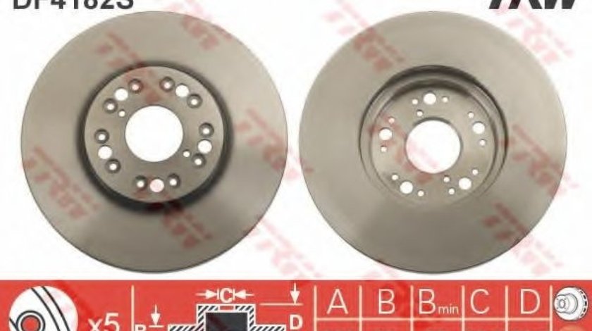 Disc frana LEXUS GS (UZS161, JZS160, UZS160) (1997 - 2005) TRW DF4182S piesa NOUA